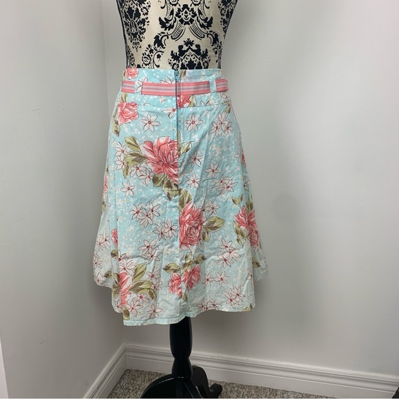 Vintage 90s Y2K Suzy Shier Floral A-Line Skirt - Picture 5 of 11